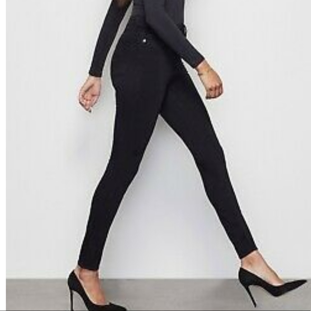 Good American good waist black skinny jeans